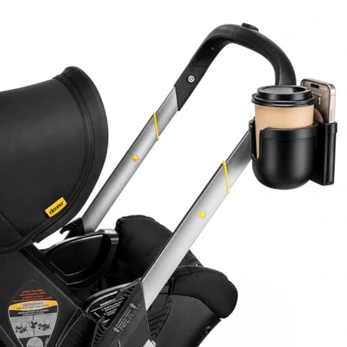 Cup and Phone Holder Compatible Only with the Original Doona Car Seat & Stroller All-in-One Travel System, Right-Side Hook-On Attachment, Removable Phone Holder, Not Compatible with Doona X