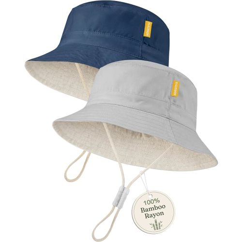 Baby Sun Hat for Toddler Kids Bamboo Rayon Bucket Hat Summer Beach Sun Protection Baby Hats for Boys Girls