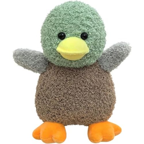 Mallard Duck Plush Stuffed Animal Toy, Soft Cuddly Plushie Hugger Green Duck Toy for Boys Girls, Gifts for Kids or Girlfriend, 8 Inches