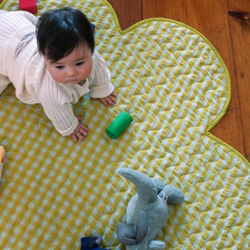 Mosey Me Citrus Seersucker Playmat | Garmentory