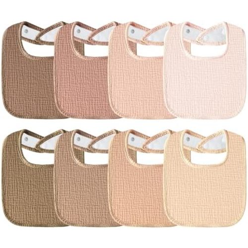 Muslin Baby Bibs 6-Pack Baby Drool Bandana Bibs for Baby Girls Boys Infant Newborn Toddler Drooling and Teething
