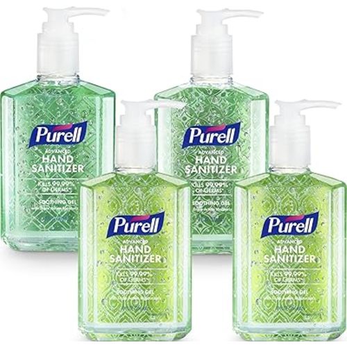Purell Hand Sanitizer Soothing Gel Pump Bottle, 4ct x 8 oz - 9674-06-ECDECO