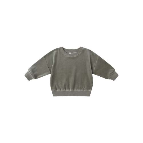 Velour Sweatshirt + Pant Set | Forest