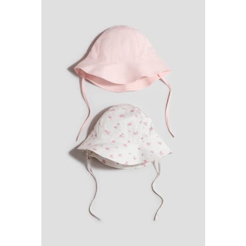 2-pack Cotton Sun Hats, 3-6 M