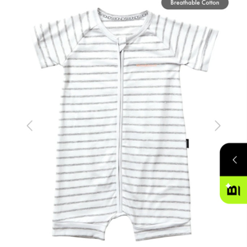 Buy Baby Zip Romper Wondersuit in New Grey Marle & White Online | BONDS