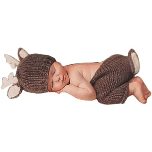 Pinbo® Newborn Baby Photography Prop Crochet Knitted Deer Hat Pants