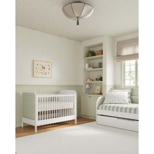 Cove Upholstered Crib | Convertible Crib To Toddler Bed | Nestig