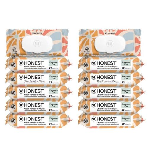 The Honest Company Clean Concious Sensitive Skin Baby Wipes - Sunburst - 864ct: Pull-Out Dispenser, Paraben-Free, Hypoallergenic