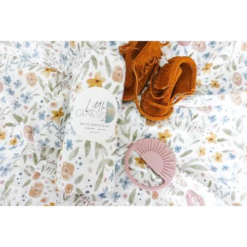 Consider The Lilies Muslin Swaddle-Baby Blanket-Bamboo/Cotton Blend