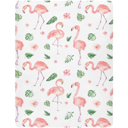 Burbuja Flamingos Crib Sheet for Boys Girls, Fitted Crib Sheet 28 x 52 in for Standard Crib & Toddler Bed Mattresses, Soft & Breathable