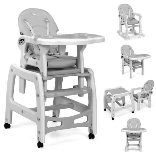 INFANS 5 in 1 Baby High Chair, Convertible Toddler Table Chair Set, Mu – Infansbaby
