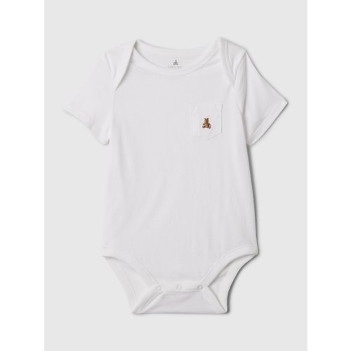 Baby Mix & Match Pocket Bodysuit in optic white