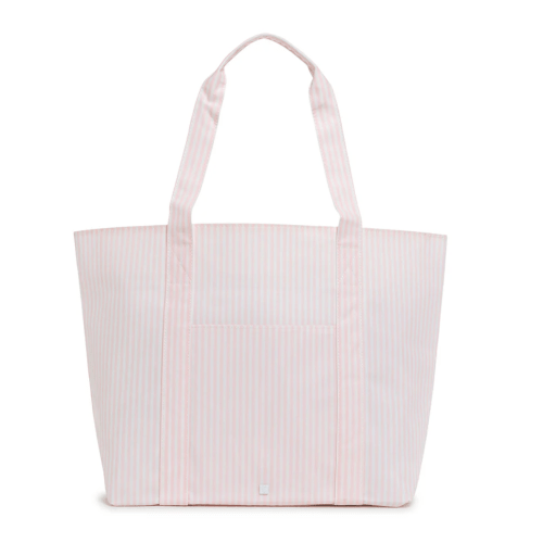 Crick and Lu Embroidery Jumbo XL Tote - Pimlico Stripe Pink
