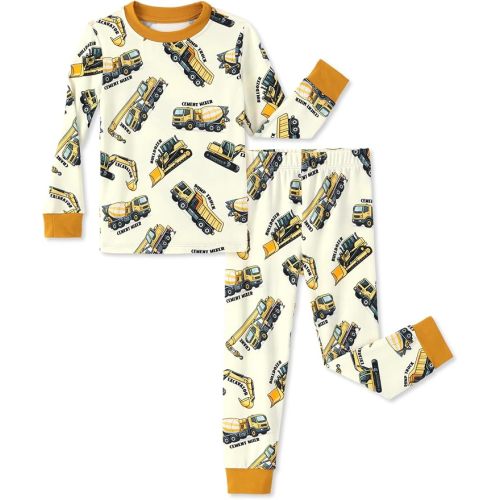 PATPAT Bamboo Viscose Pajama Set for Toddlers with Improved Tensile Strength, Snug Fit Pjs Sleeper for Baby Boys Girls Kids