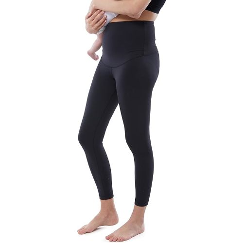 Ingrid & Isabel | Basics Postpartum Compression Leggings | Postpartum Leggings for Tummy Control & Support (Black | Medium)