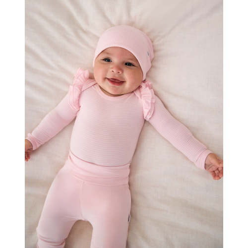Prima Pink Ribbed Infant Beanie – Little Sleepies