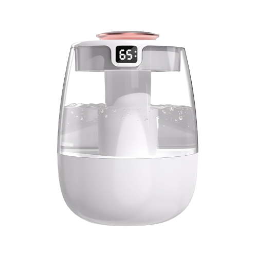 HIBIBUD Humidifiers Bedroom Baby Basement Dehumidifier Quiet Cool Mist With LED Light USB Double Spray Heavy Fog Silent Digital Humidifier