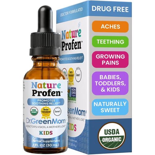Nature Profen Natural Relief for Infants & Kids | USDA Organic Herbal Drops for Teething, Growth Spurts, and Occasional Discomfort | Natural Child & Baby Comfort Aid