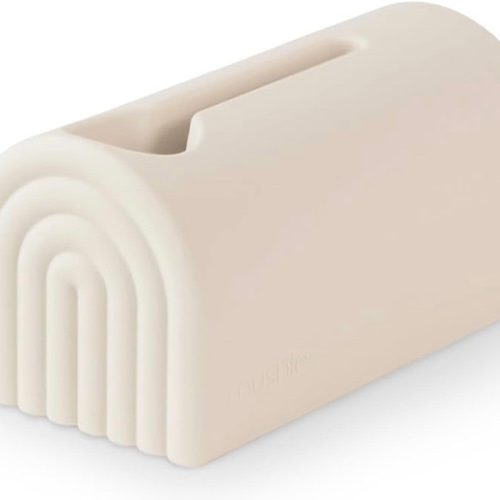 mushie Bath Spout Cover | Soft Silicone Bathtub Faucet Safety Guard for Kids | Universal Fit (Shifting Sand)