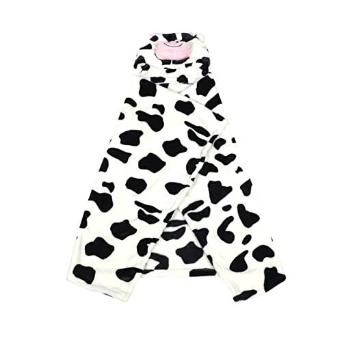 Toyvian Baby Hooded Towel Kid Bath Towel Pattern Flannel Washcloth for Kids Toddlers Newborn 70x100CM