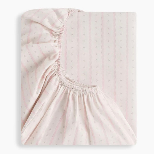 Petal Scallops Crib Sheet - Pink