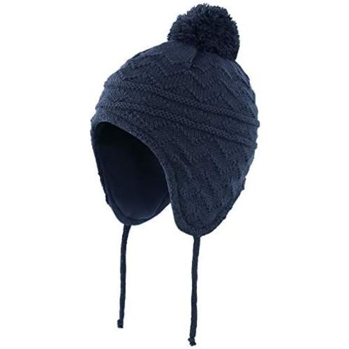 Connectyle Toddler Boys Girls Beanie Hat Fleece Lined Knit Kids Hat with Ear Flaps Warm Winter Hat Acrylic Watch Hat