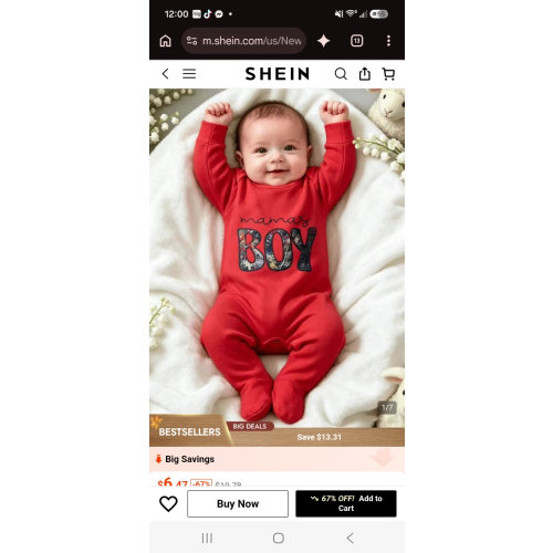Newborn Long Sleeve Bodysuit With Mama's Boy Print Floral Pattern Baby Romper For Photo Shoots And Daily Wear | SHEIN USA