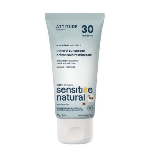 Sensitive Natural Crème Solaire Minérale FPS 30 - Sans Odeur