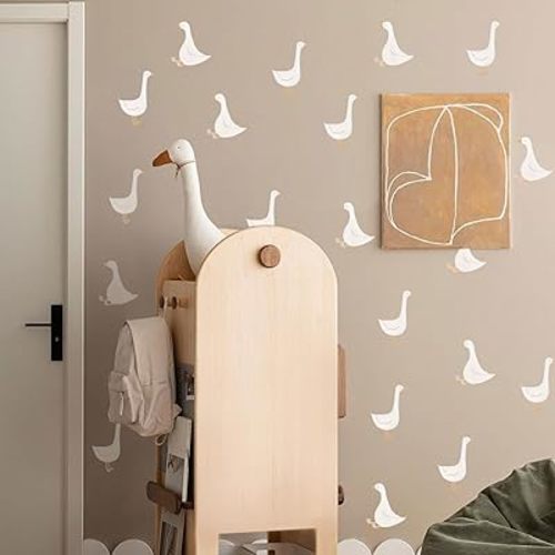 QUCHENG Boho Watercolor Nursery Wall Stickers Kid Room Wall Decals Removable DIY Decor PVC 4 Sheets