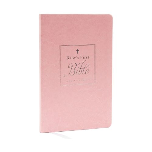 Kjv, Baby's First New Testament, Leathersoft, Pink, Red Letter, Comfort Print - by Thomas Nelson (Leather Bound)