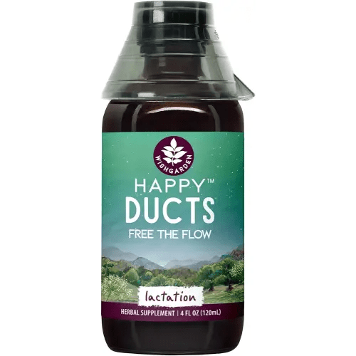 WishGarden Herbs Happy Ducts Lactation Support - Clogged Milk Duct Relief Supplement, Herbal Breastfeeding Support Supplement Tincture for Breast Engorgement Relief and Clogged Milk Ducts, 4oz
