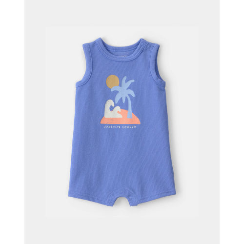 Baby 'Sunshine Chaser' Sleeveless Romper - Blue
