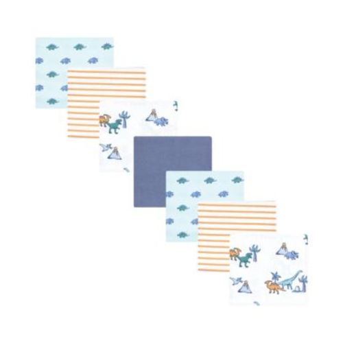 Cotton Poly Flannel Receiving Blankets Bundle, Pastel Dino, One Size