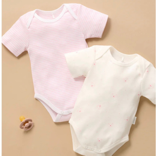 2 Pack Easy Neck Short Sleeve Bodysuit