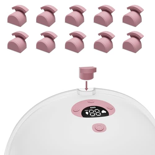 10PCS Pump Parts Compatible with Momcozy M5 Wearable Breastpump, Prevent Leaks Silicone Spout Cap Fit for M5 Pumps, Dustproof, Keep Clean Spout Cover Breast Pump Replacement Parts, Pink