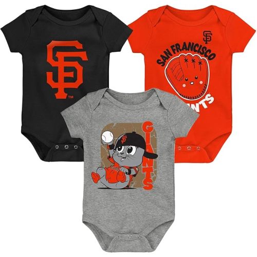 Outerstuff MLB Newborn & Infants 0-24 Months Change Up 3 Piece Onesie Creeper Romper Set