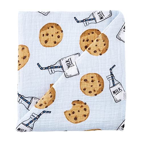 Mud Pie Muslin Swaddle - Milk & Cookies