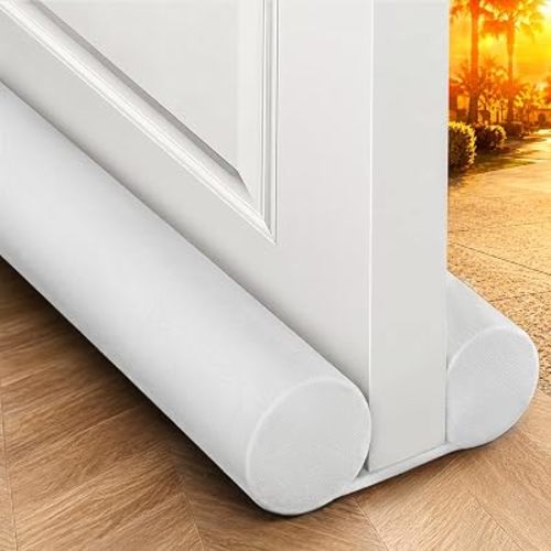 MAXTID 32" Door Draft Stopper White Door Air Draft Stopper Breeze Wind Blocker Bedroom Must Haves 2024 Door Stoppers for Bottom of Door Small Apartment Doors Essentials