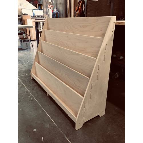 Extra Wide 48 inch Large Montessori Bookshelf – Toddler Bookcase - Montessori Wooden Furniture – Nursery Gift – Storage in Back