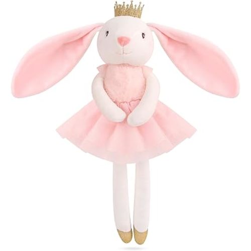 15.7" Bunny Stuffed Animals for Girls,Soft Bunny Plush Easter Stuffed Animal,Princess Stuffed Rabbit Toy,No Shedding Plush Toy,Ballerina Doll Stuffed Bunny for Baby Girl Boy Birthday Gifts,Pink