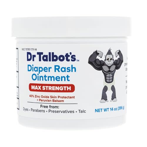 Dr. Talbot's Maximum Strength Diaper Rash Ointment - 14 oz - Zinc Oxide Skin Protectant with Peruvian Balsam - Treats and Prevents Rash