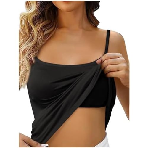 Tank Tops with Built in Bra for Women 2025 Racerback Workout Lounge Camisole Summer Sports Padded Cami Tube Casual Yoga Tops