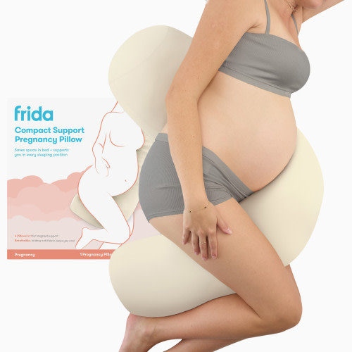 Frida Mom Compact Support Pregnancy Pillow - Ivory