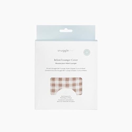 Snuggle Me Universal Lounger Cover 100% Organic Cotton Muslin - Gingham
