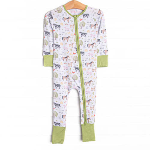 Down South Days Bamboo Zippy Pajama, Green – Stitchy Fish