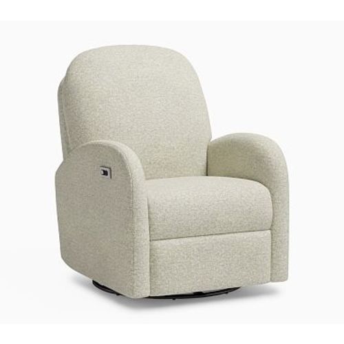 Claiborne Power Recliner Performance Heathered Basketweave Alabaster White
