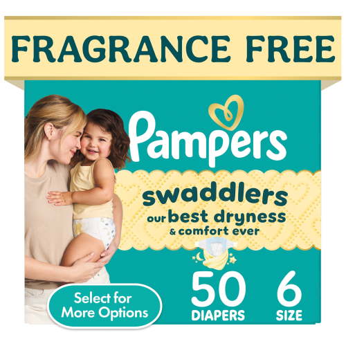 Pampers, Diapers, Size 6, 50 ct, Hypoallergenic Leak Protection