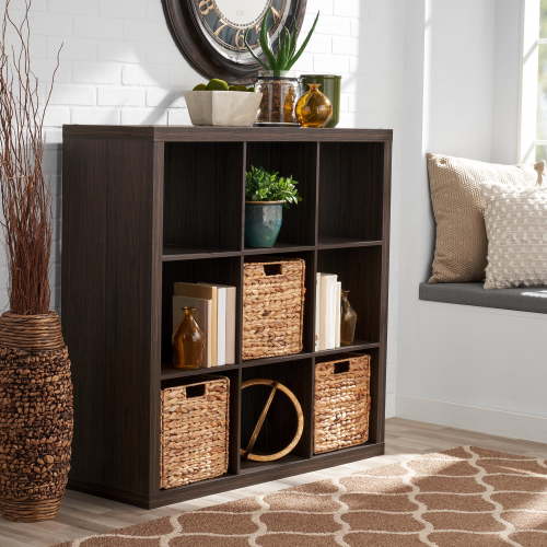 Better Homes & Gardens 9 Cube Storage Organizer, Tobacco Oak