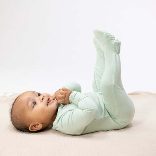 Solid Bok Choy - 2 Way Zipper Footie