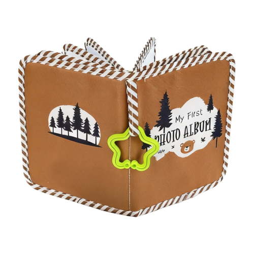 Zeiwohndc Bear Design Baby Growth Photo Album Cloth Material For Family Memory Storage